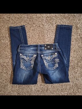 Miss Me Exclusive for Buckle Embellished Skinny Jeans Size 27